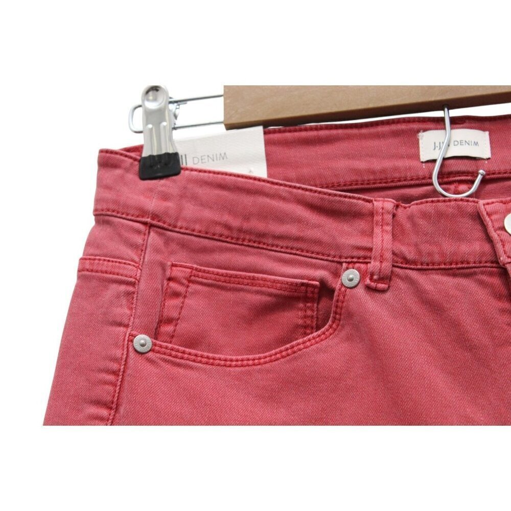 NWT J Jill Jeans Size 6 Authentic Fit Cropped Red Mid Rise Stretch Denim Preppy - Picture 5 of 13